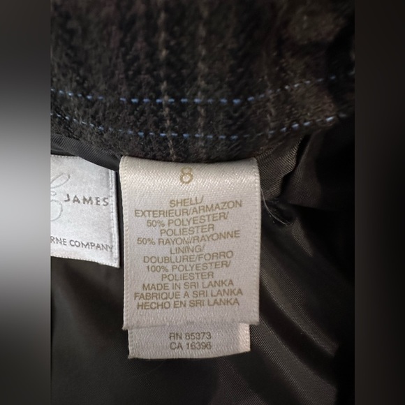 Emma & James A Liz Claiborne Co. Plaid embroidered Skirt suit Sz 8 - Picture 11 of 15